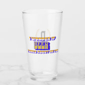 "Ich frage mich, ob Bier..." Monogramm Glas (Vorderseite)