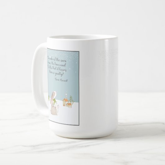 Ich frage mich, ob der Schnee Kaffeetasse (Vorderseite Links)