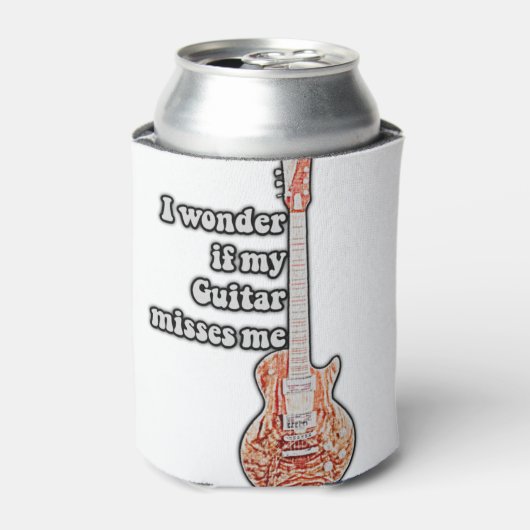 Ich frage mich, ob meine Gitarre mich vermisst. Dosenkühler (Kanne Vorderseite)