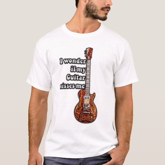 Ich frage mich, ob meine Gitarre mich vermisst. Vi T-Shirt (Vorderseite)