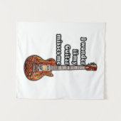 Ich frage mich, ob meine Gitarre mich vermisst. Vi Wandteppich (Vorderseite (Horizontal))
