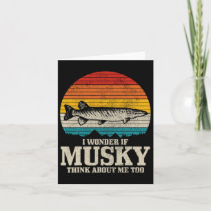 Ich frage mich, ob Musky über mich Vintage lustige Karte
