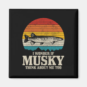Ich frage mich, ob Musky über mich Vintage lustige Magnet