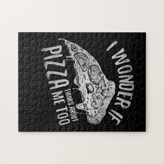 Ich frage mich, ob Pizza auch über mich nachdenkt. Puzzle (Horizontal)