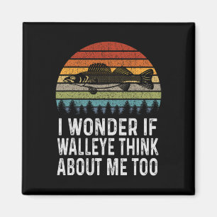 Ich frage mich, ob Walleye denken über mich Funny  Magnet