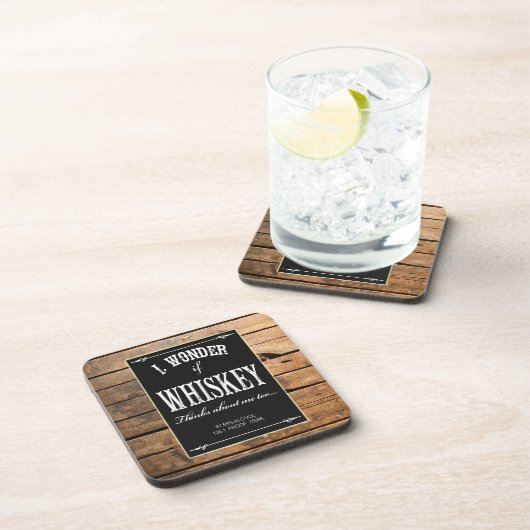 Ich frage mich, ob Whiskey über mich zu Untersetze Getränkeuntersetzer (Rechte Seite)
