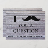Ich fragte dir eine Frage: Werden Sie mein Trauzeu Einladung (Vorne/Hinten)