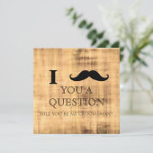 Ich fragte dir eine Frage: Werden Sie mein Trauzeu Einladung (Stehend Vorderseite)