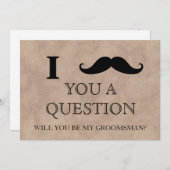 Ich fragte dir eine Frage: Werden Sie mein Trauzeu Einladung (Vorne/Hinten)