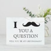 Ich fragte dir eine Frage: Werden Sie mein Trauzeu Einladung (Stehend Vorderseite)
