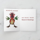 Ich fragte für einen Drachen Feiertagskarte (Innenseite)