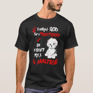 Ich Fragte Gott für einen echten Freund T-Shirt