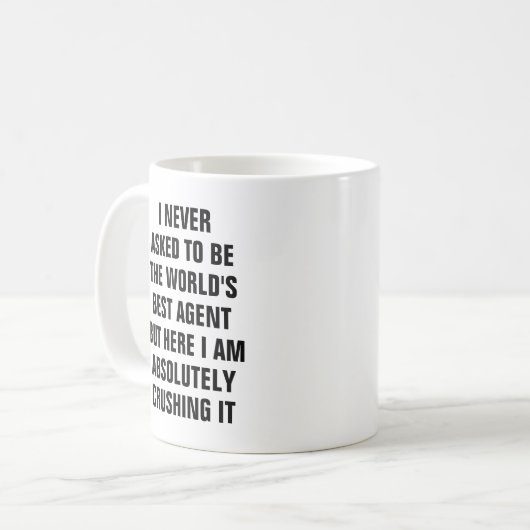 Ich fragte nie, um der Weltbeste Agent zu sein Kaffeetasse (Vorderseite Links)