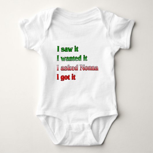 Ich fragte Nonno Baby Strampler (Vorderseite)