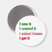 Ich Fragte Nonno Magnet (Vorderseite/Rückseite)