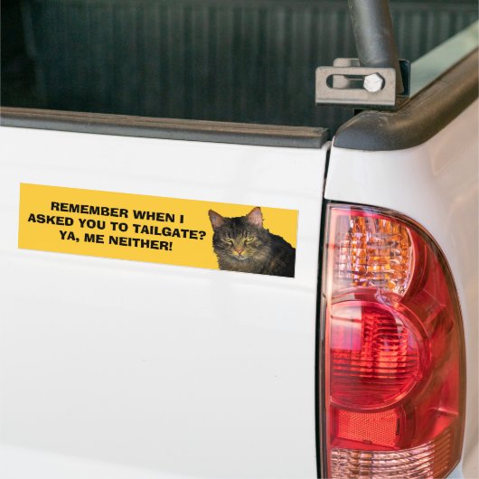 Ich fragte Sie nicht zur Heckklappe - mürrische Autoaufkleber (Auf Lkw)