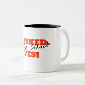 Ich fragte. Sie sagte JA! Zweifarbige Tasse (VorderseiteRechts)