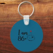 Ich Frauen Bin 86 Plus 1 Mitte Schlüsselanhänger (Vorderseite)