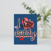 Ich Freakin Liebe Daddy! Postkarte (Stehend Vorderseite)