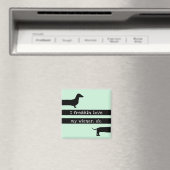 Ich freakin Liebe meine Dackel Moderne Silhouette  Magnet (In Situ (Geschirrspüler))