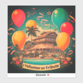 Ich Freiwillige als Hommage Aufkleber (Blatt)