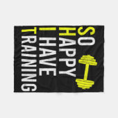 Ich freue mich also, Bodybuilding Gym Weightli zu Fleecedecke (Vorderseite (Horizontal))