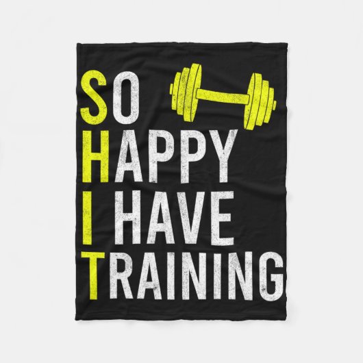 Ich freue mich also, Bodybuilding Gym Weightli zu Fleecedecke (Vorderseite)