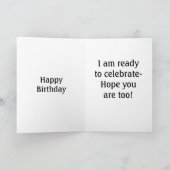 ICH FREUE MICH AUF IHREN GEBURTSTAG KARTE (Innenseite)