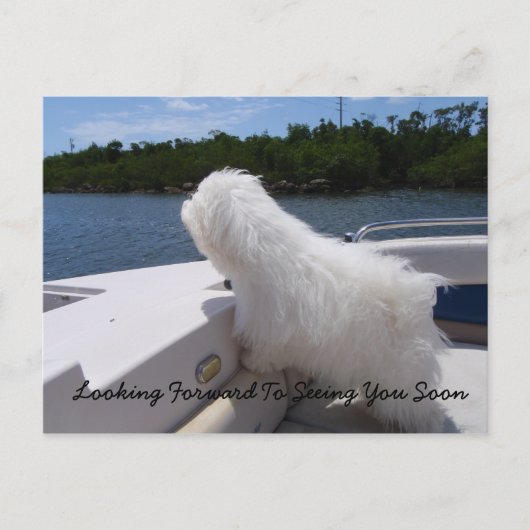 Ich freue mich darauf, dich bald zu sehen postkarte (Vorderseite)