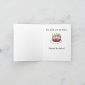 Ich freue mich, dass du geborenen Funny Goth Owl G Karte (Innenseite)