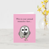 Ich freue mich, dass du geborenen Funny Goth Owl G Karte (Gelbe Blume)