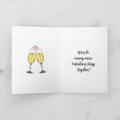 Ich freue mich, dass du mein Valentin bist | Retro Karte (Innenseite)