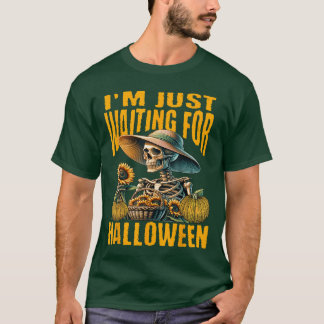 Ich freue mich einfach auf halloween frauen skelet T-Shirt