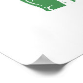 Ich freue mich in Ihrem Word Green Retro Christlic Poster (Ecke)