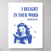 Ich freue mich in Ihrem Wort - Psalm 119:16 Poster (Vorne)
