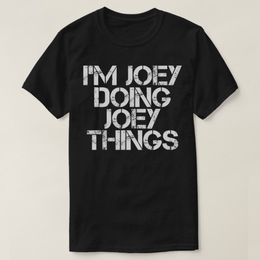 ICH FREUE MICH, JOEY DINGS Funny Birthday Name Gif T-Shirt (Design vorne)
