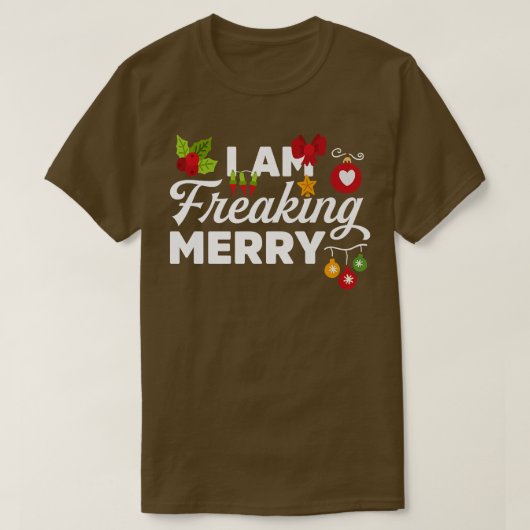 Ich freue mich, Novelty Funny Weihnachten T-Shirt (Design vorne)