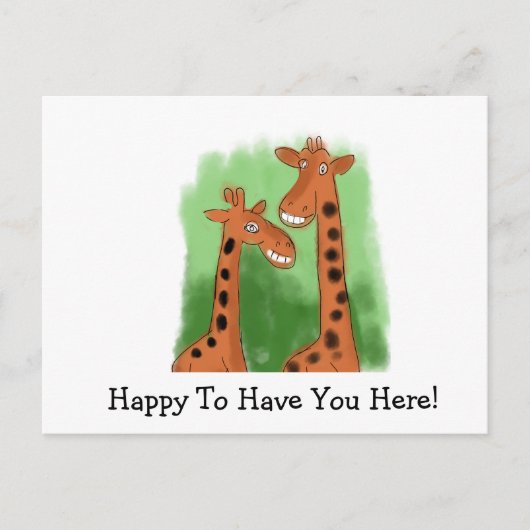 Ich freue mich, Sie hier zu haben Postkarte (Vorderseite)