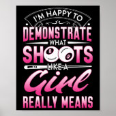 Ich freue mich zu demonstrieren - Billiards Girl P Poster (Vorne)