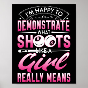Ich freue mich zu demonstrieren - Billiards Girl P Poster