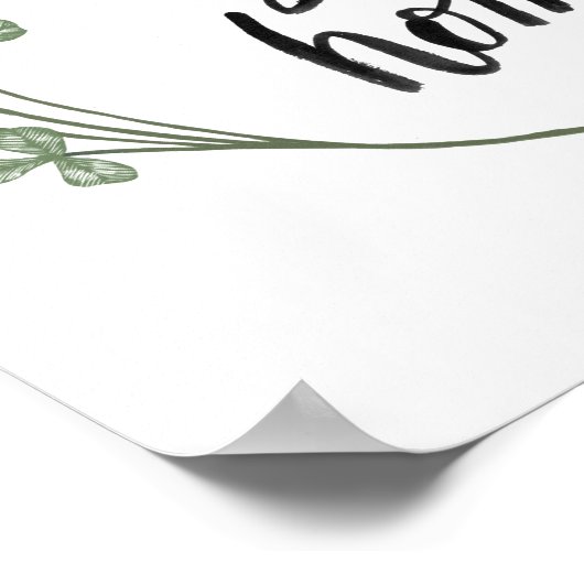 Ich freue mich, Zuhause-Worte zu sein I | Zuhause Poster (Ecke)