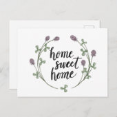 Ich freue mich, Zuhause-Worte zu sein I | Zuhause Postkarte (Vorne/Hinten)