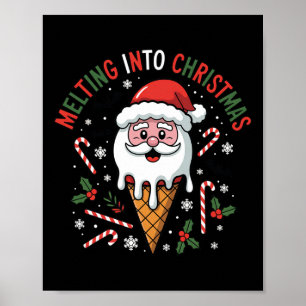 Ich friere das Melken Weihnachtseis-Monster D Poster