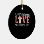 Ich friere einfach die Pilze der Liebe Keramik Ornament (Rechts)