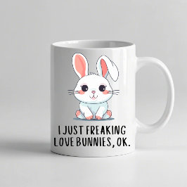 Ich friere einfach Liebe Bunnies Ok Tasse