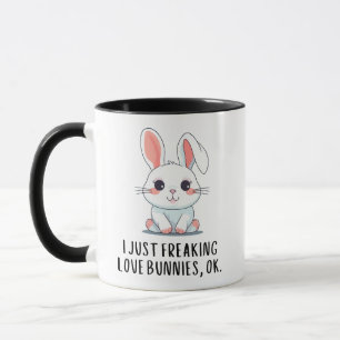 Ich friere einfach Liebe Bunnies Ok Tasse