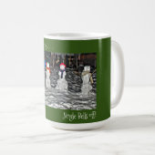 Ich friere meine Jingle-Bells ab - Schneemenschen Kaffeetasse (VorderseiteRechts)