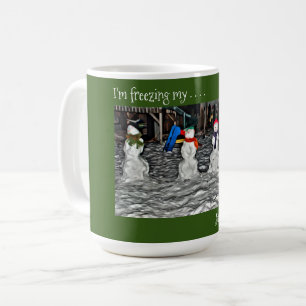 Ich friere meine Jingle-Bells ab - Schneemenschen Kaffeetasse