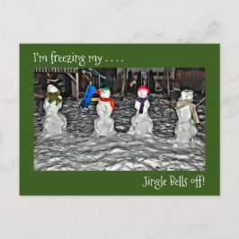 Ich friere meine Jingle Bells Off-Snow People Card Postkarte