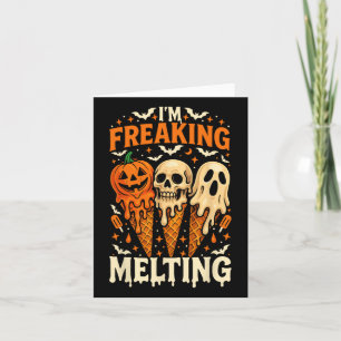 Ich friere Melting Funny Halloween Eiscreme Jok Karte